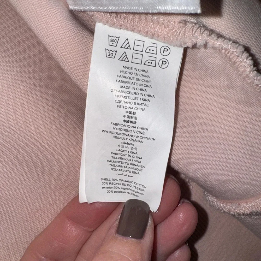 Michael Kors Womens Pink Zip Up Hoodie KORS Sleeve Logo Sweatshirt Size Medium